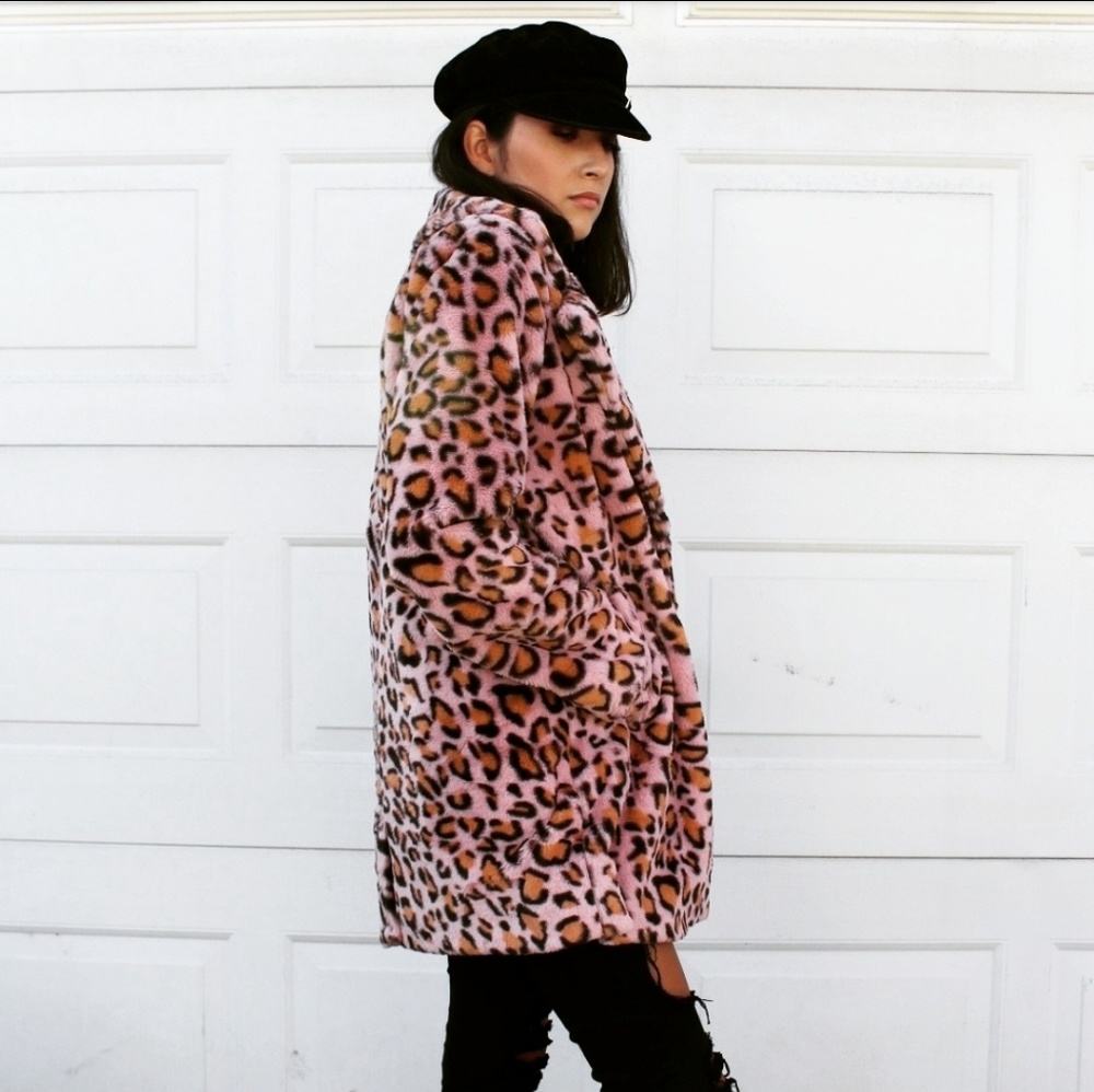 ποΈ//Bloggers Fave Collection// pink leopard coat - Picture 1 of 8